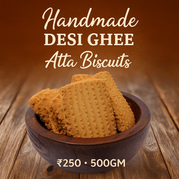 Desi Ghee Aata Biscuits (Homemade)