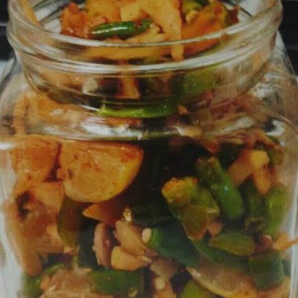 Garlic, Ginger & Green Chili Pickle